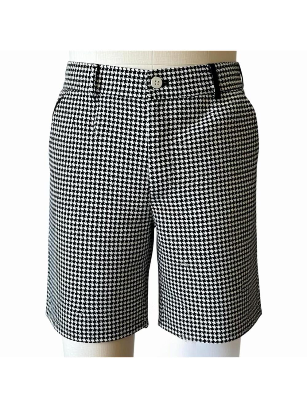 Nike Golf Black and White Houndstooth Shorts Size 12